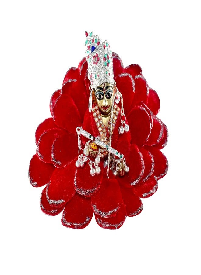 KMJ Pure Silver Flute/bansuri for Lord Krishna, laddu Gopal ji (Size: 5.5 cm) - Image 4